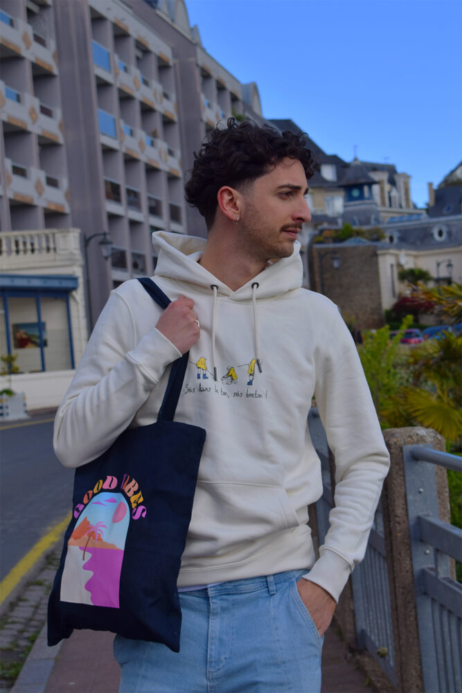 Sweat les petits pêcheurs + Tote bag Good Vibes